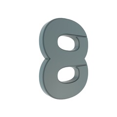 Poster - Gray 3D volumetric figure