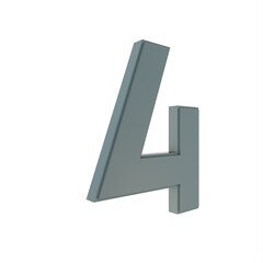 Poster - Gray 3D volumetric figure
