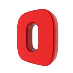 Poster - Red 3d number