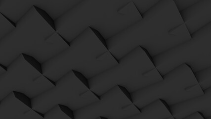 Poster - Gray abstract cubic 3d background.