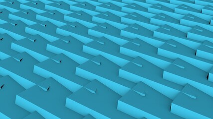Poster - Blue abstract cubic 3d background.