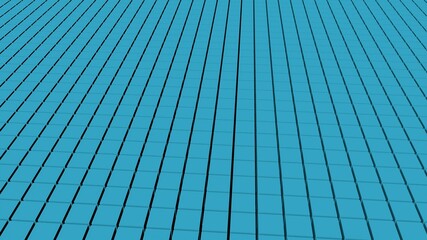 Poster - Blue abstract cubic 3d background.