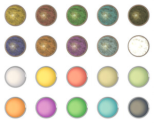 Poster - A set of 3d buttons.