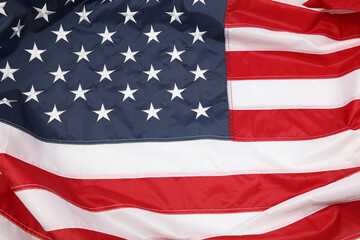 Wall Mural - Rippled USA flag