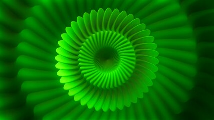 Poster - Seamless loop pattern with the circular shape resembling an opened flower bud. Motion. Transforming petals of an abstract plant, seamless loop.