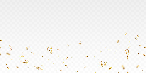 Wall Mural - Celebration background template with confetti and gold ribbons. luxury greeting rich card.