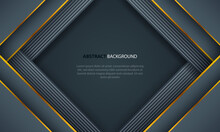 Grey And Gold Modern Business Geometric Background. Template Design For Poster, Banner, Backdrop, Flyer, Presentation, Slide, Magazine, Etc. Vector Illustration
