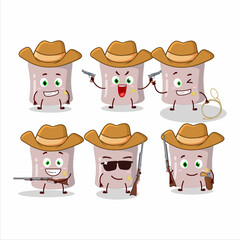 Poster - Cool cowboy strawberry marshmallow cartoon character with a cute hat