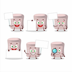 Sticker - Strawberry marshmallow cartoon character bring information board