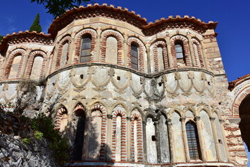 Poster - Saint Dimitrios Orthodox church in ancient village Mystras in Greece