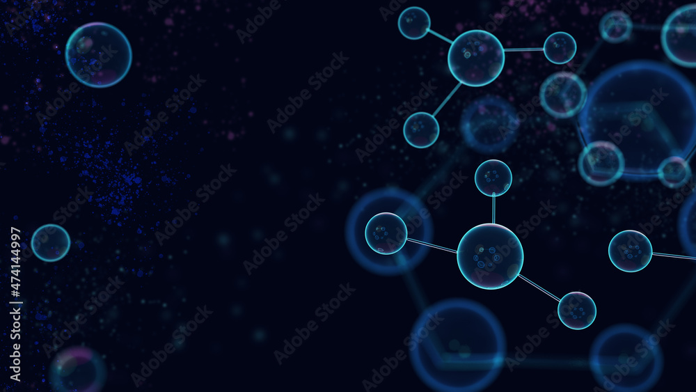 Science Background 3d 3d rendered illustration of a dark blue background with a transparent ...