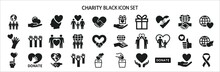 Icon Set Related To Charity And Donations
