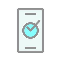 Sticker - Electronic Vote Line Filled Light Vector Icon Design