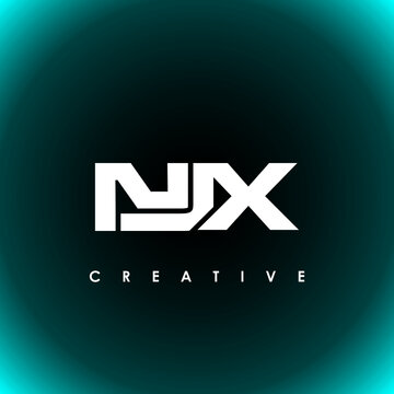 NJX Letter Initial Logo Design Template Vector Illustration