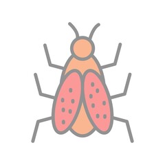 Wall Mural - Beetle Filled Light Vector Icon Design