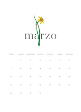 Calendario Flores Anual 2022