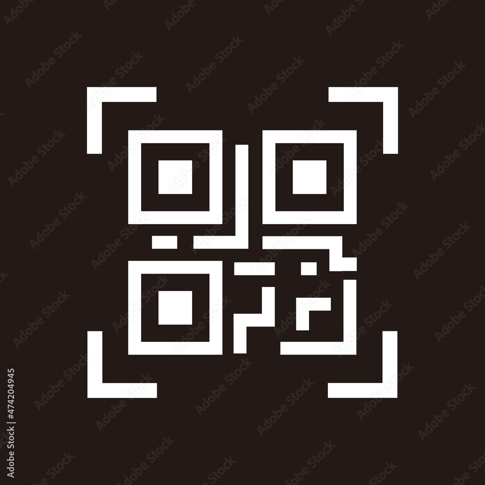 Qr Scanner Interface Icon Scanning QR code on phone screen icon, for interface concept elements ...