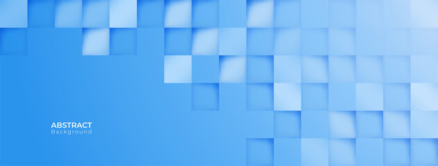 Aufkleber - Abstract 3d modern square banner background. Geometric pattern texture. vector art illustration