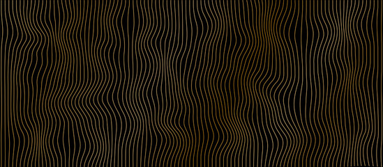 background with abstract gold colored vector wave lines pattern