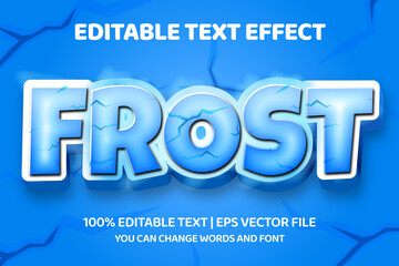 Wall Mural - Frost editable text style effect