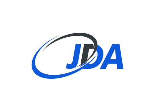 JDA letter creative modern elegant swoosh logo design