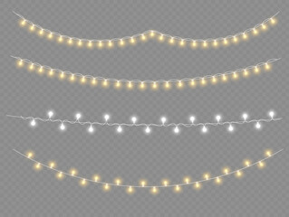 Wall Mural - christmas glowing light garland, led neon lamp.