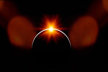 Wall Mural - planet earth dawn sunset from space. silhouette planet earth in rays of sun, space stars and galaxie