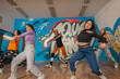 © qunica.com - Young dancers in colorful wear having fun dancing hip-hop, enjoy being active. lifestyle, youth generation