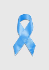 Canvas Print - Blue prostate cancer prevention ribbon. men's Health