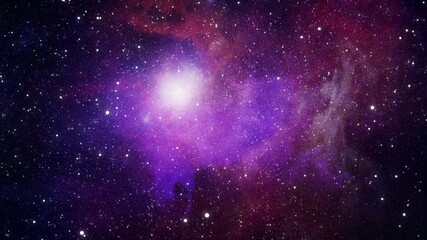 Wall Mural - galaxy space, animation of flying through glowing nebulae.