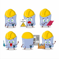 Sticker - Professional Lineman blueberry marshmallow cartoon character with tools