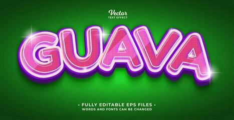 Wall Mural - guava text effect editable eps cc