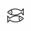 Fish icon in vector. Logotype