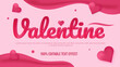 pink valentine text effect template