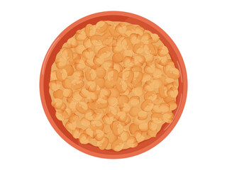 Wall Mural - Chickpeas in bowl. Vegetarian food drawing. Farm market product