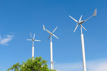 Wind turbines produce clean energy for the world.