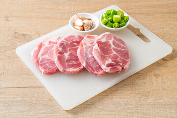 Wall Mural - fresh pork neck raw or collar pork