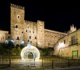 Wall Mural - Christmas lighting in the town of Guadalupe in the province of Caceres