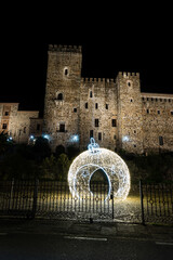 Wall Mural - Christmas lighting in the town of Guadalupe in the province of Caceres