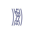 cholesterol line icon with artery