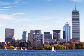 Wall Mural - The iconic skyline of Boston in Massachusetts, USA.