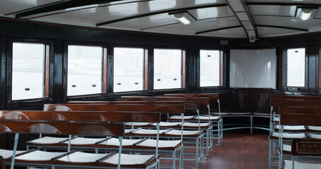 Fototapete - Hong Kong star ferry, inside without people