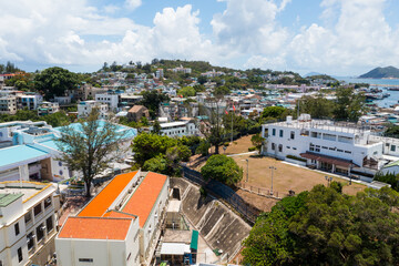 Canvas Print - Aerial view of Cheung Chau island in Hong Kong