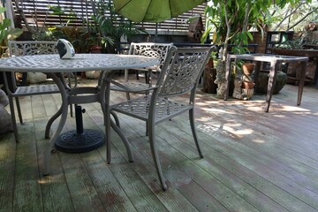 Wall Mural - table and chairs in a restaurant