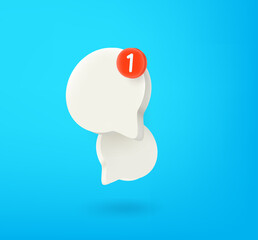 Aufkleber - New messages concept with speech bubbles. 3d vector illustration