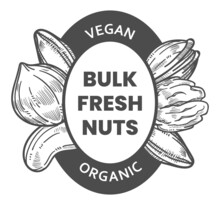 Vegan And Organic Nuts, Natural Vegetarian Food