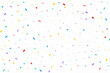 © Iftikhar alam - Colorful confetti falling illustration isolated on transparent background. Event and Anniversary celebration. Blue, red, yellow tinsel falling. Carnival elements. Simple Colorful confetti falling.