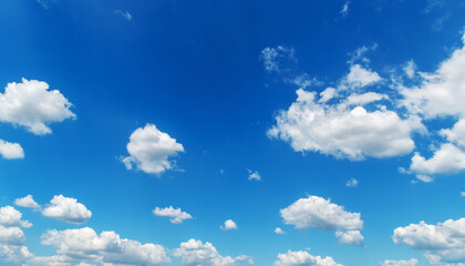 Wall Mural - blue sky background with white clouds