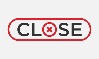 Poster - Close icon vector sign. Cancel symbol web design. Error, denied, avoid or wrong data button.