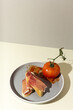Traditional Spanish Iberian Serrano Ham with Tomato